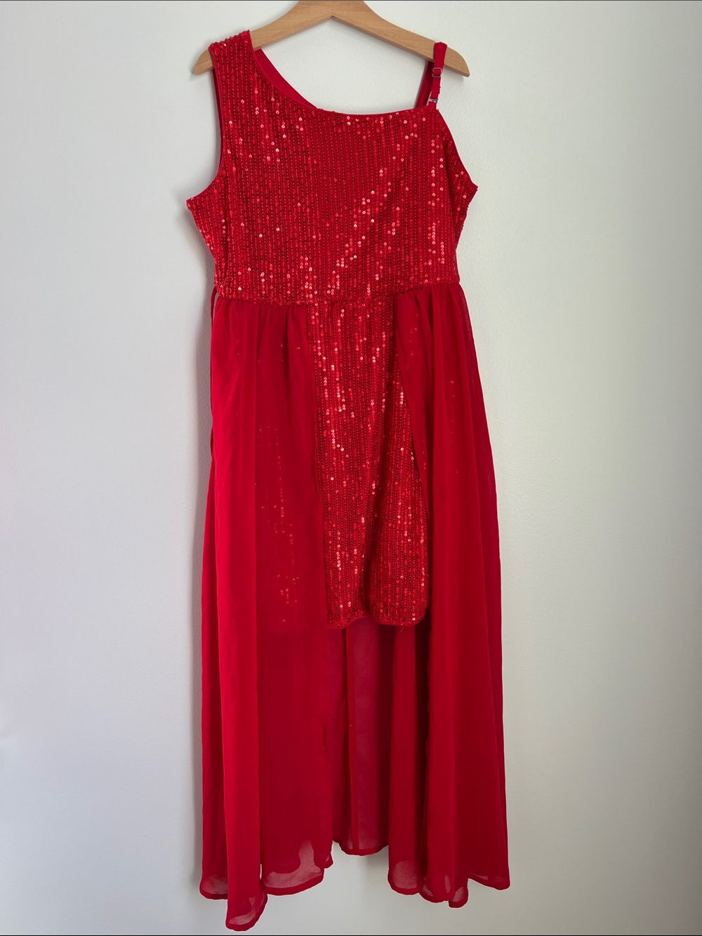 Grace Karin | Kids Red Formal Sequin Maxi Dress Size 14